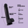 CRUSHIOUS INVIKTUS - Silikonowe Dildo - Czarne - 22cm