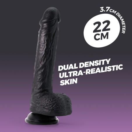 CRUSHIOUS INVIKTUS - Silikonowe Dildo - Czarne - 22cm
