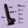 CRUSHIOUS INVIKTUS - Silikonowe Dildo - Czarne - 19cm
