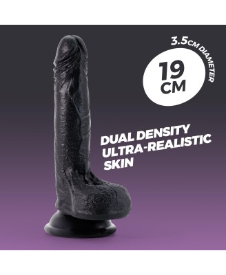 CRUSHIOUS INVIKTUS - Silikonowe Dildo - Czarne - 19cm