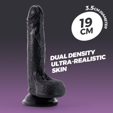 CRUSHIOUS INVIKTUS - Silikonowe Dildo - Czarne - 19cm