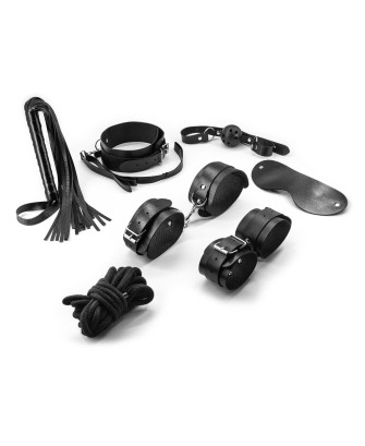 CRUSHIOUS PUNISHER - Zestaw BDSM - 8 elementów - Czarny