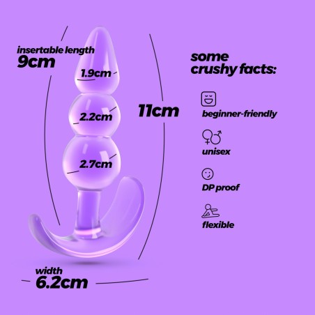 CRUSHIOUS EXPLORER ANAL - Zestaw Gruszka do Lewatywy 90ml / Lubrykant Analny 50 ml / Korek Analny