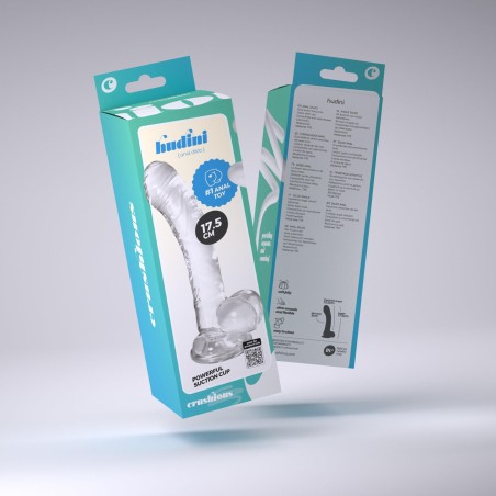 CRUSHIOUS HUDINI - Żelowy Dildo 17,5cm - Transparentne