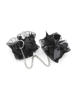 CRUSHIOUS LACE ME UP BLACK LACE SET - Koronkowy Zestaw Bondage