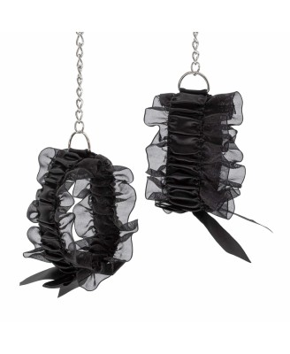CRUSHIOUS LACE ME UP BLACK LACE SET - Koronkowy Zestaw Bondage
