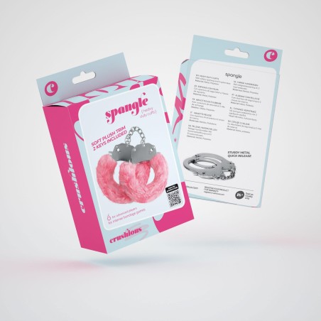 CRUSHIOUS SPANGLE - Kajdanki z Futerkiem - Różowe