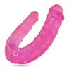 CRUSHIOUS DOUBLE TROUBLE - Silikonowe Podwójne Dildo - Różowe - 27cm