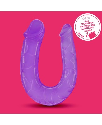 CRUSHIOUS DOUBLE TROUBLE - Silikonowe Podwójne Dildo - Fiolet - 27cm