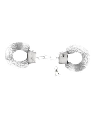 LOVE CUFFS FURRY HANDCUFFS CRUSHIOUS - Kajdanki z Futerkiem - Białe