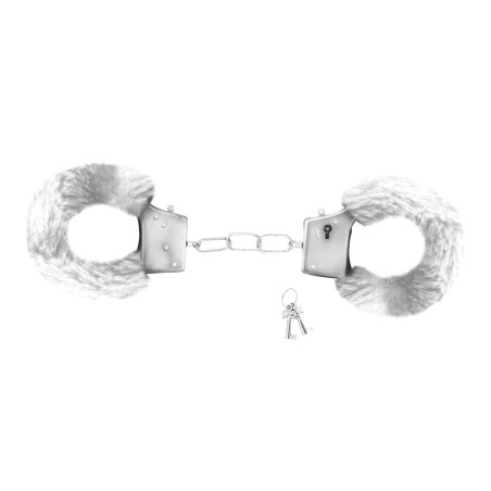 LOVE CUFFS FURRY HANDCUFFS CRUSHIOUS - Kajdanki z Futerkiem - Białe