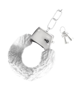 LOVE CUFFS FURRY HANDCUFFS CRUSHIOUS - Kajdanki z Futerkiem - Białe