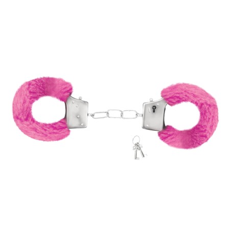 LOVE CUFFS FURRY HANDCUFFS CRUSHIOUS - Kajdanki z Futerkiem - Różowe