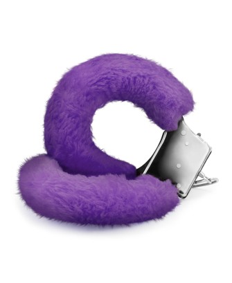 LOVE CUFFS FURRY HANDCUFFS CRUSHIOUS - Kajdanki z Futerkiem - Fiolet