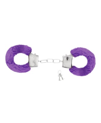 LOVE CUFFS FURRY HANDCUFFS CRUSHIOUS - Kajdanki z Futerkiem - Fiolet