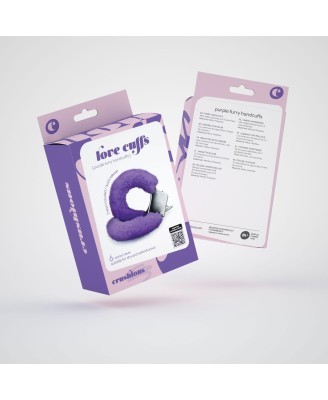 LOVE CUFFS FURRY HANDCUFFS CRUSHIOUS - Kajdanki z Futerkiem - Fiolet