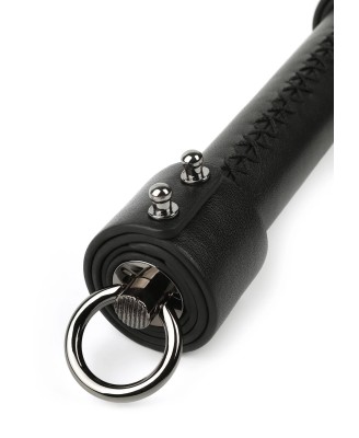 Genuine Leather Whip 75cm - Skórzany Czarny Pejcz