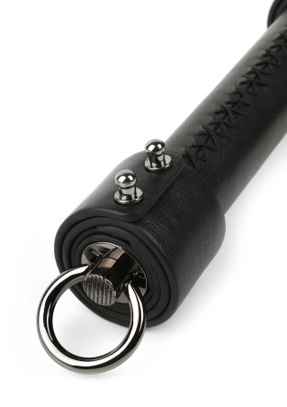 Genuine Leather Whip 75cm - Skórzany Czarny Pejcz