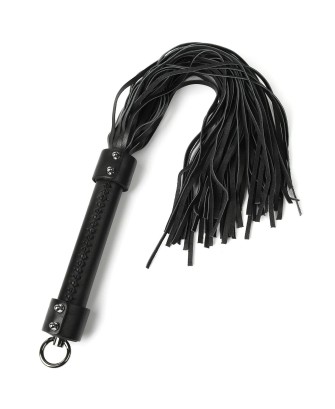 Genuine Leather Whip 55cm - Skórzany Czarny Pejcz