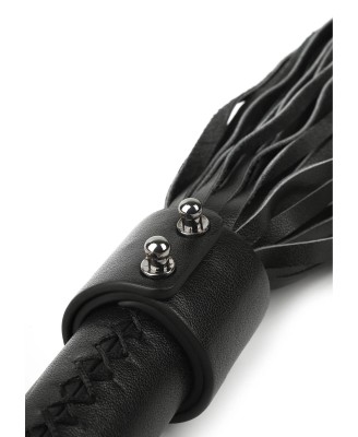 Genuine Leather Whip 55cm - Skórzany Czarny Pejcz