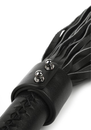 Genuine Leather Whip 55cm - Skórzany Czarny Pejcz