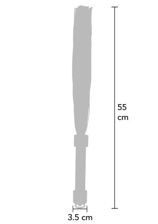 Genuine Leather Whip 55cm - Skórzany Czarny Pejcz