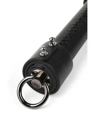 Genuine Leather Knot Flogger - Skórzany Czarny Pejcz