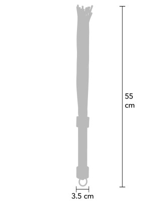 Genuine Leather Knot Flogger - Skórzany Czarny Pejcz