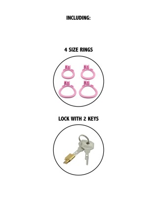 EXTREME Penis Prison Cock Cage Long - Pas Cnoty - Różowy