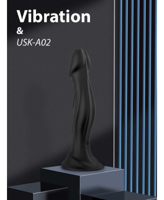 Optimus Black - Silikonowe Dildo zdalnie Sterowane - Czarne