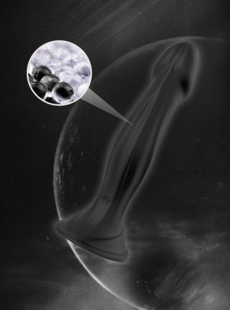 Optimus Black - Silikonowe Dildo zdalnie Sterowane - Czarne