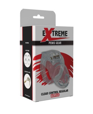 Clear Control Cock Cage Regular - Transparentny Pas Cnoty