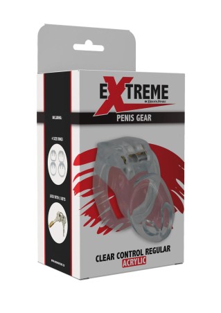 Clear Control Cock Cage Regular - Transparentny Pas Cnoty