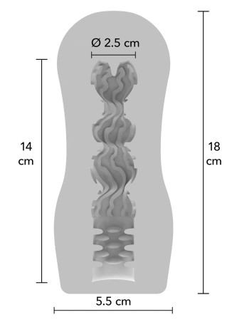 TOYJOY Clear Wave Vacuum Stroker - Transparentny Masturbator
