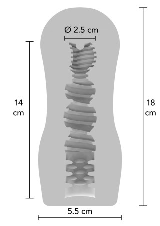 TOYJOY Clear Grip Vacuum Stroker - Transparentny Masturbator