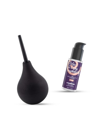 CRUSHIOUS DOUCHE & GO Gruszka do Lewatywy 90ML + Lubrykant Analny 50ML
