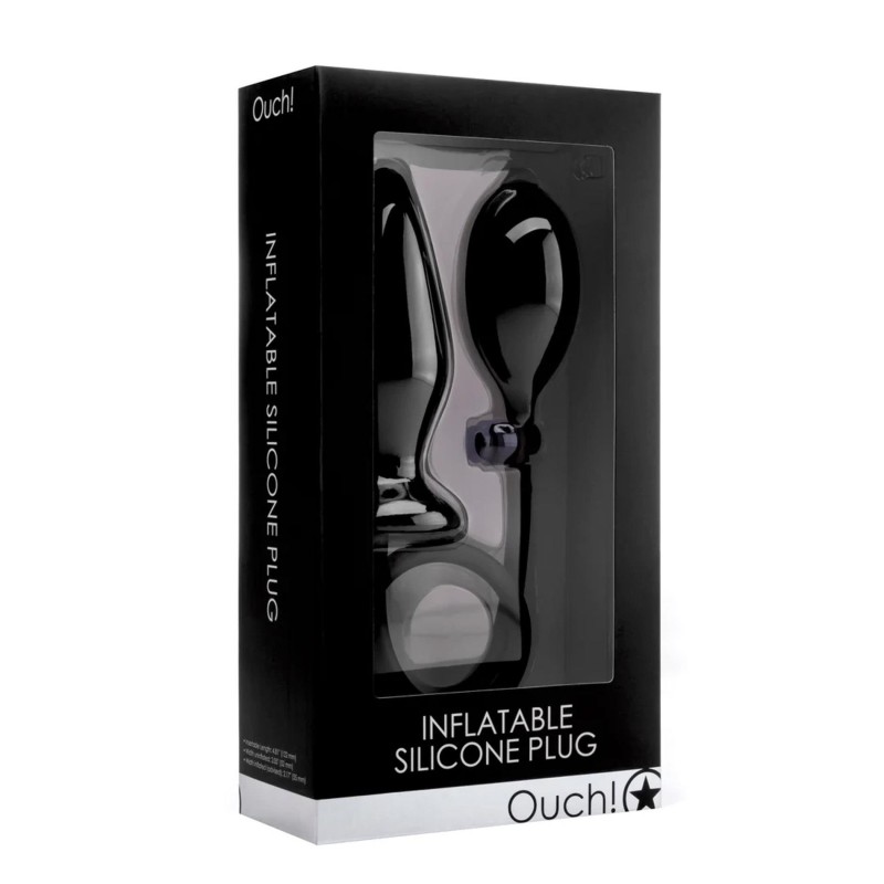 Ouch! Inflatable Silicone Plug - Nadmuchiwany korek Analny