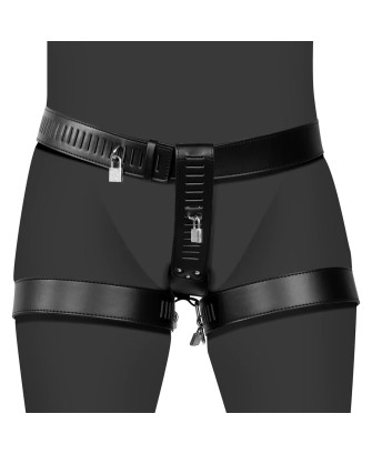 OUCH! Xtreme Female Chastity Belt - Pas Cnoty dla Kobiet - Czarny - PU