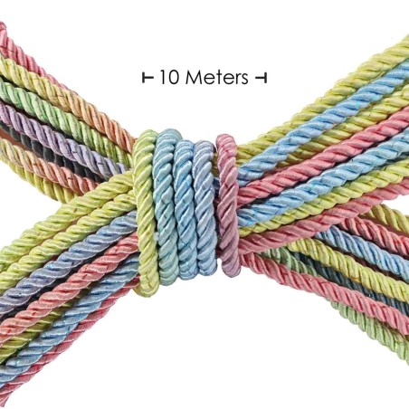 Polyester Bondage Rope - 10 m - Sznur do Krępowania - Kolorowa Pastela