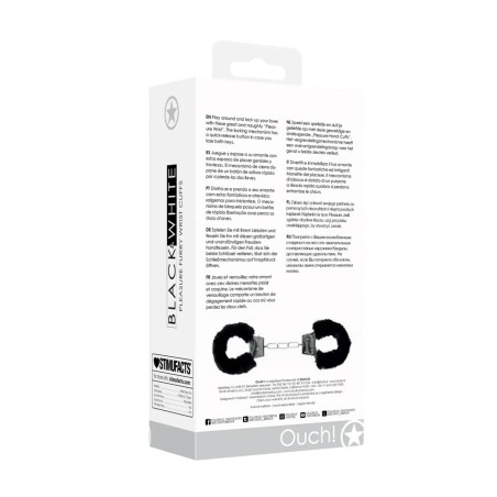 Beginner's Furry Hand Cuffs - Kajdanki z Futerkiem - Czarne