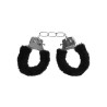 Beginner's Furry Hand Cuffs - Kajdanki z Futerkiem - Czarne