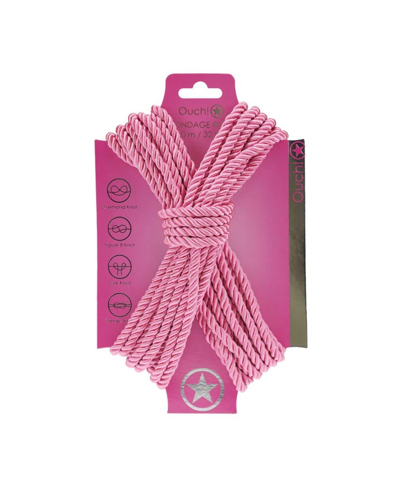 Polyester Bondage Rope - 10 m - Sznur do Krępowania - Różowy
