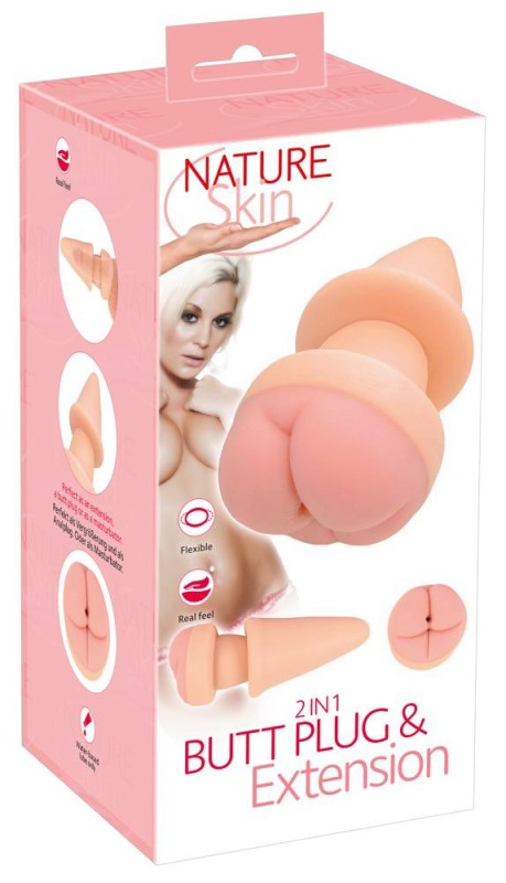 Nature Skin Butt Plu - Korek Analny i Masturbator w Jednym