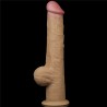 Love Toy – Dwuwarstwowy silikonowy dildo z uchwytem - 32cm