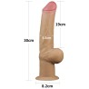 Love Toy – Dwuwarstwowy silikonowy dildo z uchwytem - 30cm