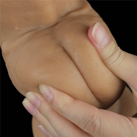 Love Toy – Dwuwarstwowy silikonowy dildo z uchwytem - 30cm