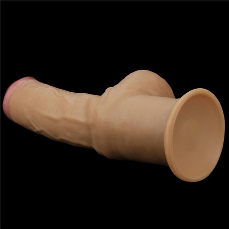 Love Toy – Dwuwarstwowy silikonowy dildo z uchwytem - 30cm