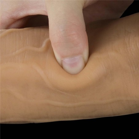 Love Toy – Dwuwarstwowy silikonowy dildo z uchwytem - 30cm