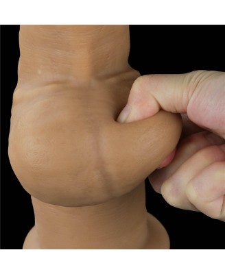 Love Toy – Dwuwarstwowy silikonowy dildo z uchwytem - 30cm