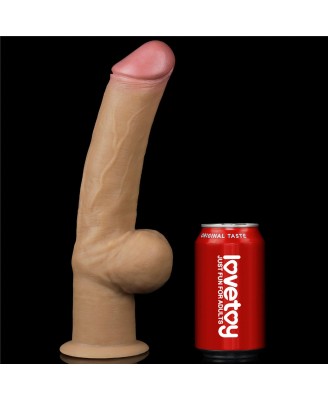 Love Toy – Dwuwarstwowy silikonowy dildo z uchwytem - 30cm